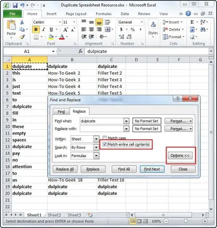 Eltávolítása ismétlődő sorokat az Excel (String) Eltávolítása ismétlődő sorokat az Excel