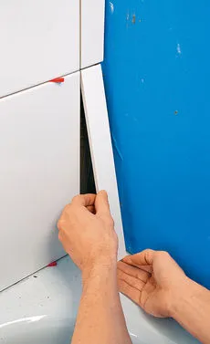 Szóló, a csempe a fürdőszobában a kezüket fotó, videó használati