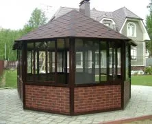 Nyolcszögletű pavilon kezüket rajzok, méretek, fotók