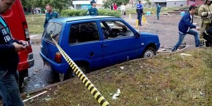 A robbanás és tűz egy apartmanházban Naberezhnye Chelny