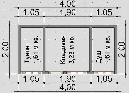 Hozblok WC-vel és zuhanyzóval, így a saját kezét, projektek