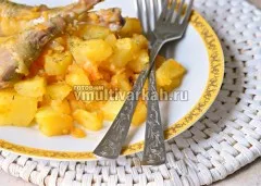 Sült csirke burgonya multivarka recept lépésről lépésre fotók, arra készül, hogy multivarka (burgonya csirke multivarka) Sült csirke burgonya multivarka recept lépésről lépésre fotók, arra készül, hogy multivarka