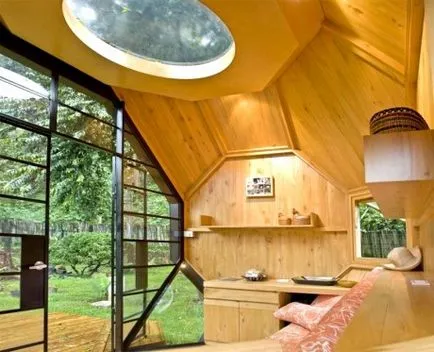 Fa pavilon a kezüket