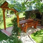 Fa pavilon a kezüket