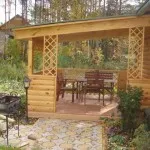 Fa pavilon a kezüket