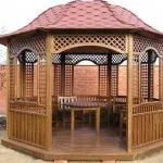 Fa pavilon a kezüket