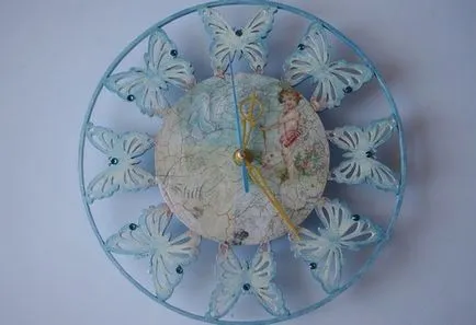 Mesterkurzus óra decoupage Mesterkurzus óra decoupage