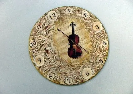Mesterkurzus óra decoupage Mesterkurzus óra decoupage