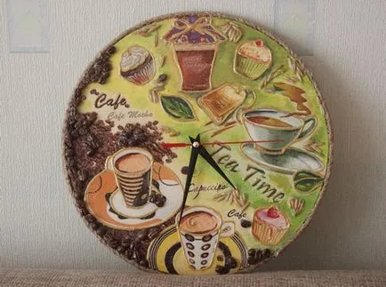 Mesterkurzus óra decoupage Mesterkurzus óra decoupage