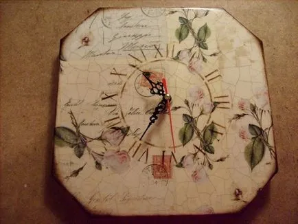 Mesterkurzus óra decoupage Mesterkurzus óra decoupage