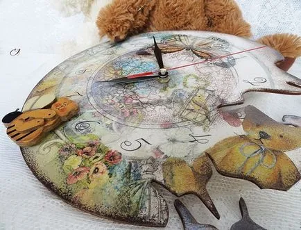 Mesterkurzus óra decoupage Mesterkurzus óra decoupage