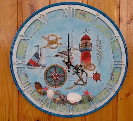 Mesterkurzus óra decoupage Mesterkurzus óra decoupage