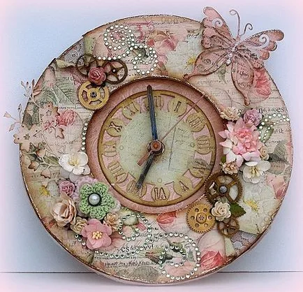 Mesterkurzus óra decoupage Mesterkurzus óra decoupage