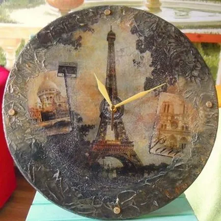 Mesterkurzus óra decoupage Mesterkurzus óra decoupage
