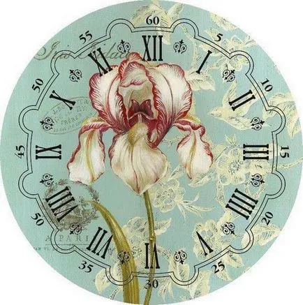 Mesterkurzus óra decoupage Mesterkurzus óra decoupage