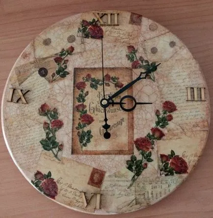 Mesterkurzus óra decoupage Mesterkurzus óra decoupage