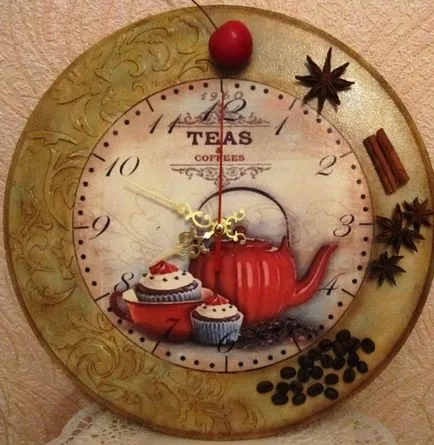 Mesterkurzus óra decoupage Mesterkurzus óra decoupage