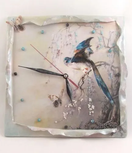 Mesterkurzus óra decoupage Mesterkurzus óra decoupage