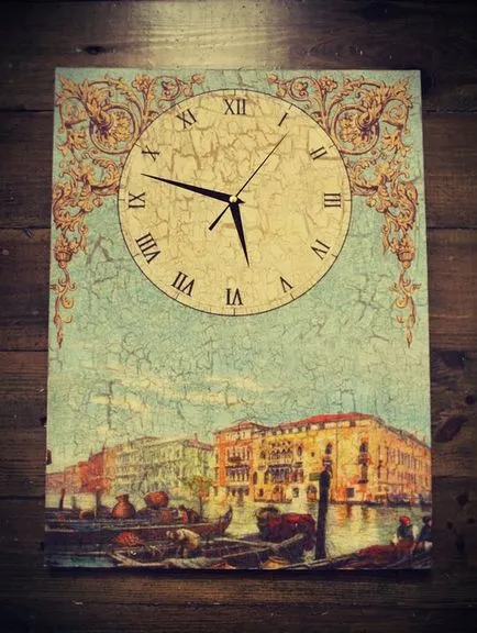 Mesterkurzus óra decoupage Mesterkurzus óra decoupage