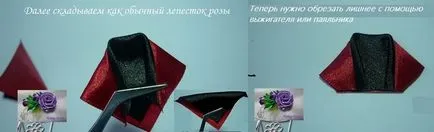 Rozetta szatén szalagokkal kezük Rozetta szatén szalagokkal kezük