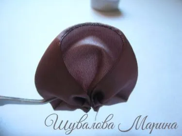 Rozetta szatén szalagokkal kezük Rozetta szatén szalagokkal kezük