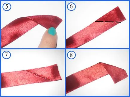 Rozetta szatén szalagokkal kezük