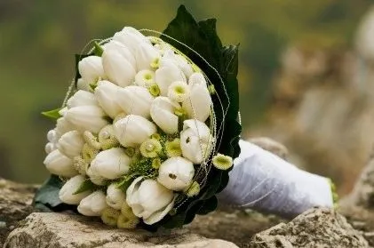 Esküvői csokor tulipán