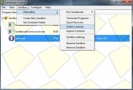 Hogyan kell használni Sandboxie