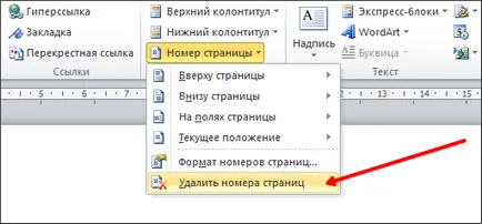 Hogyan tegye oldalszámok szó