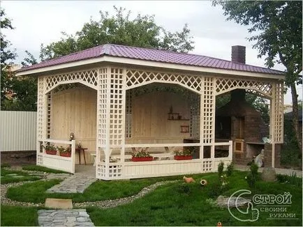 Hogyan építsünk egy pergola kezüket - építési tippeket pavilonok (fotó)