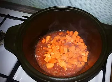 Hogyan kell főzni egy finom pörkölt burgonya, hús nem
