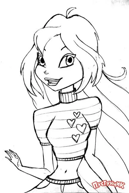 Hogyan rajzoljunk Bloom Winx