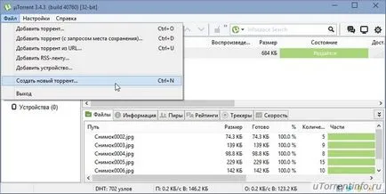 Hogyan készítsünk egy torrent fájlt