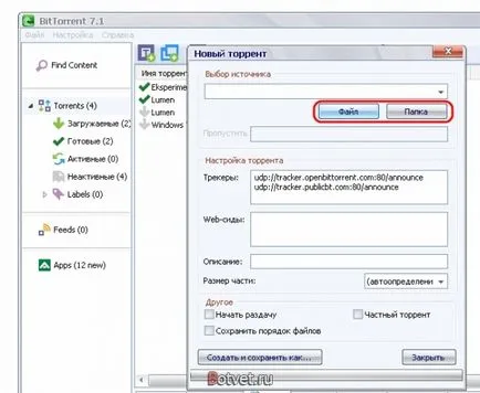 Hogyan készítsünk egy torrent fájlt