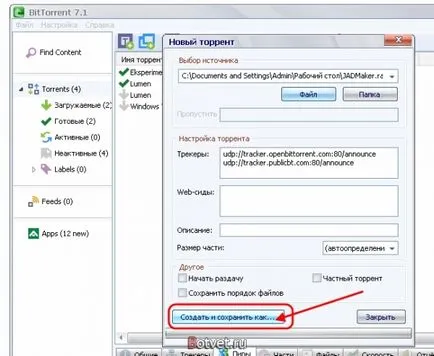 Hogyan készítsünk egy torrent fájlt