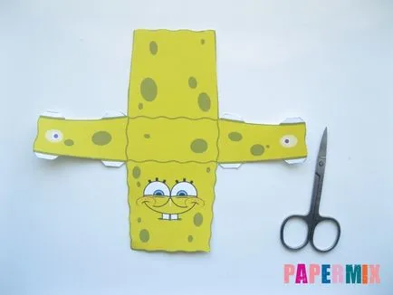 Hogyan készítsünk Spongya Bob a papír minta a kezét (minta) Hogyan készítsünk Spongya Bob a papír minta saját kezűleg