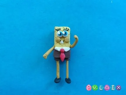 Hogyan készítsünk Spongya Bob ki gyurmából szakaszokban