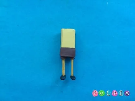 Hogyan készítsünk Spongya Bob ki gyurmából szakaszokban