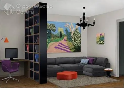Hogyan készítsünk egy partíciót a szobában (fotó)