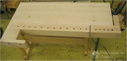 Hogyan készítsünk egy fafeldolgozó pad kezük - Gyártás Workbench fotók (záró) Hogyan készítsünk egy fafeldolgozó pad kezük - Gyártás Workbench fotó