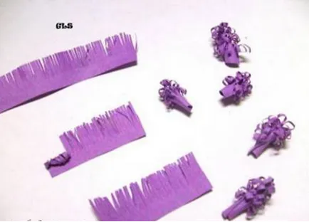 Hogyan készítsünk egy lila (lila szál) hullámpapír (krepp) papír