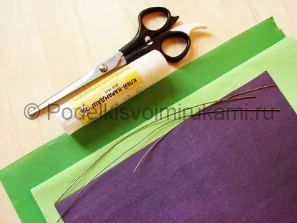 Hogyan készítsünk egy lila papír saját kezűleg