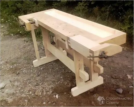Hogyan készítsünk egy fafeldolgozó pad kezük - Gyártás Workbench képek (asztalos) Hogyan készítsünk egy fafeldolgozó pad kezük - Gyártás Workbench fotó