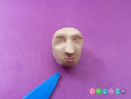 Mint egy vak ember feje készült gyurma szakaszosan (modellezni egy emberi fej gyurma szakaszokban lecke) Mint egy vak ember feje készült gyurma szakaszokban