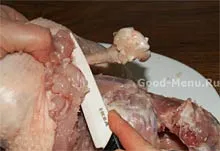 Hogyan lehet eltávolítani a csirke csontváz - egy recept lépésről lépésre fotók