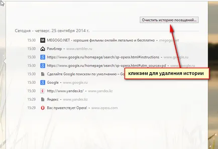Hogyan lehet törölni a történelem az opera - windows 7 Enciklopédia