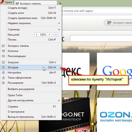 Hogyan lehet törölni a történelem az opera - windows 7 Enciklopédia