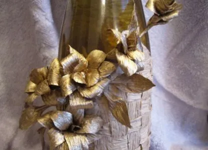 Hogyan lehet díszíteni a palackot a kezét (az üveget a kezével) Hogyan lehet díszíteni a palackot a kezével