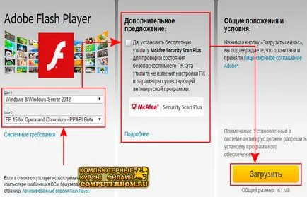 Hogyan kell telepíteni flash player a számítógépen