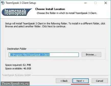 Hogyan kell telepíteni TeamSpeak 3 orosz